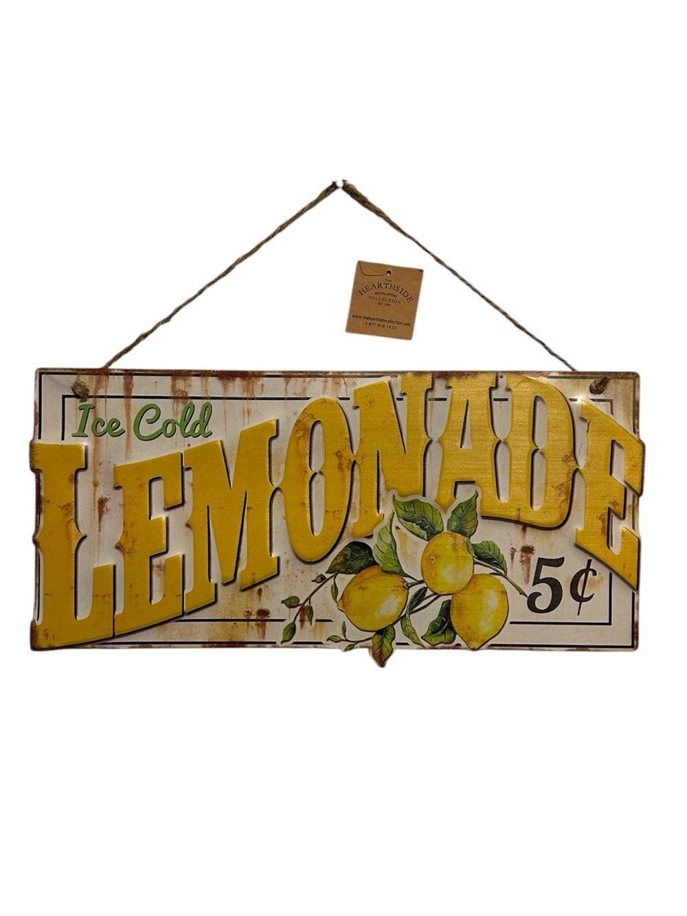 NWT Ice Cold Lemonade Wall Sign